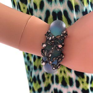 Iridescent Lucite bracelet